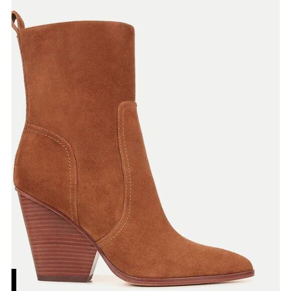 Veronica Beard Women's Logan Suede Booties Boots Hazelwood NIB 498 9.5 - Picture 2 of 15